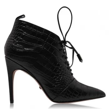 Image of Reiss Aida Croc Boots - Black