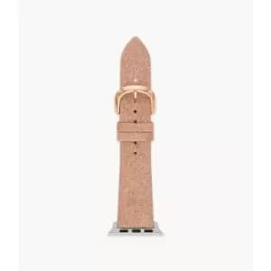 Image of Kate Spade New York Womens Glitter Leather Band For Apple Watch, 38/40/41Mm - Rose Gold