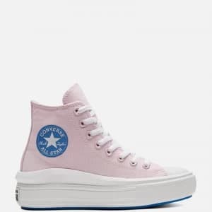 Image of Converse Womens Chuck Taylor All Star Anodized Metals Move Hi-Top Trainers - Pink - UK 3