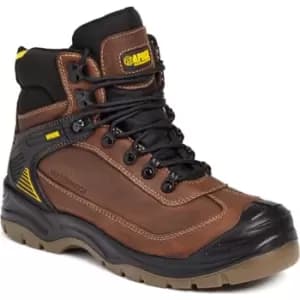 Image of Apache RANGER Waterproof Safety Hiker Boots Brown Size 9