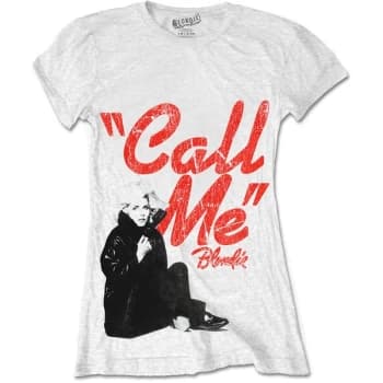 Image of Blondie - Call Me Womens Large T-Shirt - White