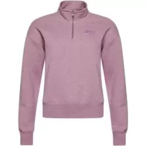 Image of Superdry quarter Zip Top - Purple