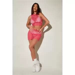 Image of I Saw It First Hot Pink Laser Cut Skirt - Pink