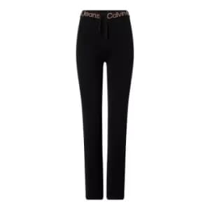 Image of Calvin Klein Jeans Logo Intarsia Knitted Jog Pants - Black