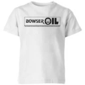 Image of Nintendo Super Mario Bowser Oil Kid's T-Shirt - White - 11-12 Years