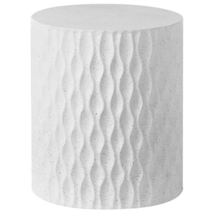 Image of Beliani Side Table Antelao 37cm 37cm Terrazzo Effect White Terrazzo