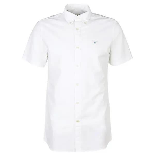 Image of Barbour Oxford Short Sleeve Tailored Shirt - White XL