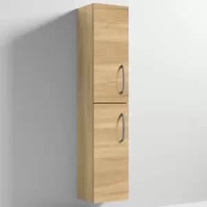 Image of Nuie - Athena Wall Hung 2-Door Tall Unit 300mm Wide - Natural Oak