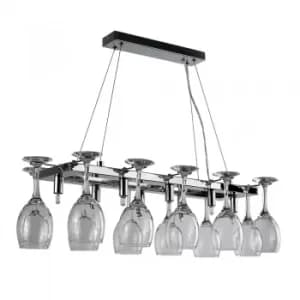Image of Chalice 8-Way Wine Glass Holder in Chrome