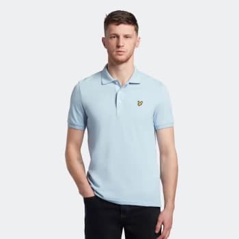 Image of Mens Plain Polo Shirt - Light Blue - L