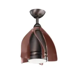 Image of Kichler Terna 5 Blade 38cm Ceiling Fan with LED Light Oil Brushed Bronze Remote Control