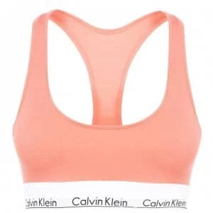 Image of Calvin Klein Modern Cotton Logo Bralette - Orange GPT