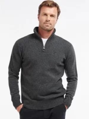 Image of Barbour Essential Lambswool Half Zip, Charcoal Size XL Men