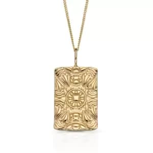Image of JG Signature 9ct Gold Butterfly Wing Texture Necklace