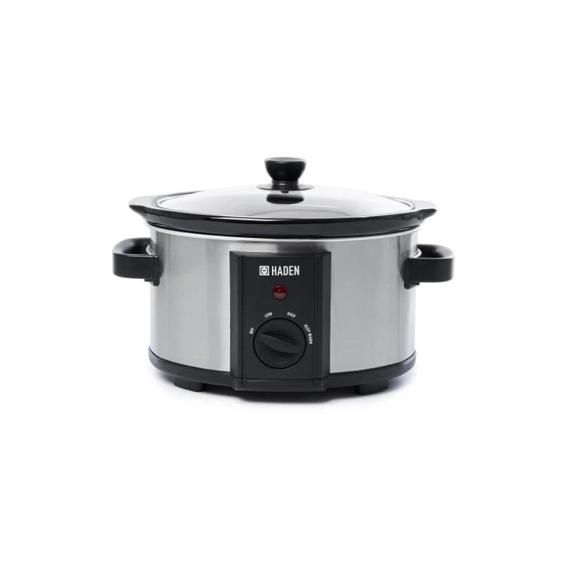 Image of Haden 3.5L Slow Cooker 207067, Silver & Black