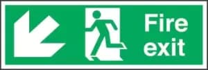 Image of Fire Exit Fire Information Sign, (H)150mm (W)450mm