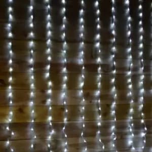 Image of Premier 240 LED 1.5m x 2m Tall Cascading Waterfall Curtain Light - Cool White