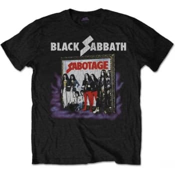 Image of Black Sabbath - Sabotage Vintage Unisex Medium T-Shirt - Black