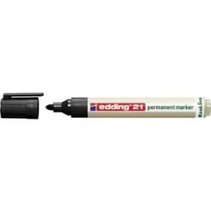 Image of Edding edding 21 permanent marker EcoLine 4-21001 Permanent marker Black waterproof: Yes