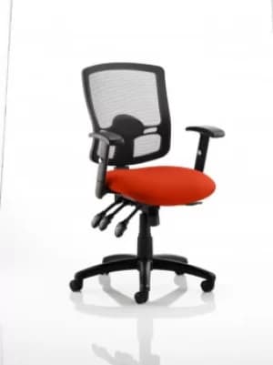 Image of Portland III Black Mesh Back Bespoke Colour Seat Orange
