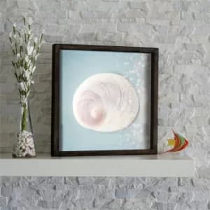 Image of KZM570 Brown Mint White Grey Decorative Framed MDF Painting