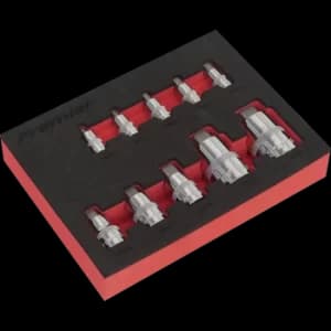 Image of Sealey 10 Piece Combination Drive Stubby Hex Socket Bit Set Combination