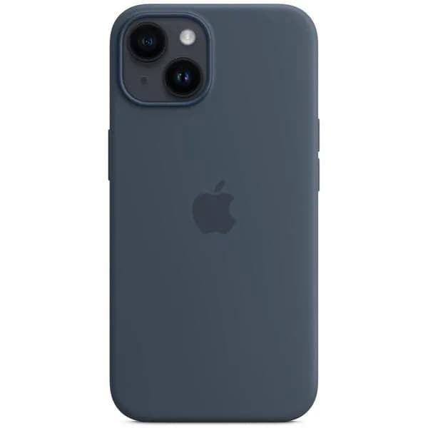 Image of Apple - Back cover for mobile phone - MagSafe compatibility - silicone - storm blue - for iPhone 14 MW5T3ZM/A