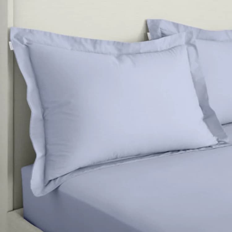 Image of Bianca '200 Thread Count Cotton Percale' Oxford Pillowcases Lavender