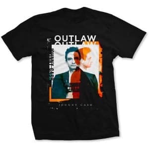 Image of Johnny Cash - Outlaw Photo Unisex X-Large T-Shirt - Black