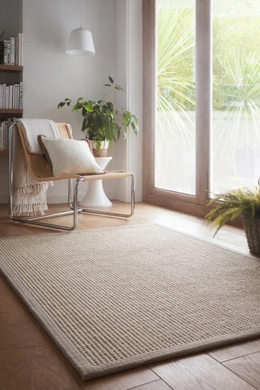 Image of SO'HOME Herringbone Border Boucle Rug Grey 120X170CM;160X230CM;200X290CM