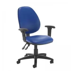 Image of Jota high back PCB operator chair with adjustable arms - Ocean Blue