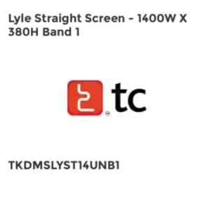 Image of TC Group Lyle Straight Screen - 1400W x 380H Band 1