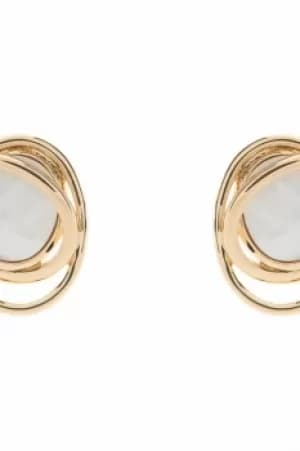 Image of Ladies Karen Millen PVD rose plating Rhythmic Oval Stone Earring KMJ888-22-46