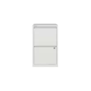 Image of Bisley A4 2 Drawer Flush Front Filing Cabinet - Chalk
