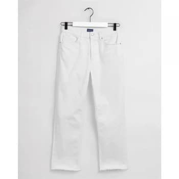 Image of Gant High Waist Crop Jeans - 113 EggSHELL