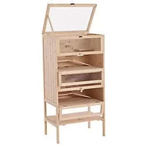 Image of PawHut Hamster Cage Natural 400 mm x 600 mm x 1200 mm