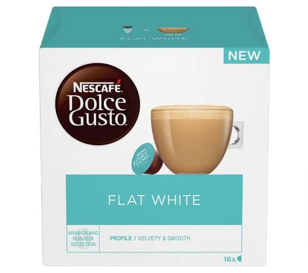 Image of Nescafe Dolce Gusto Flat White Coffee 16 Pods