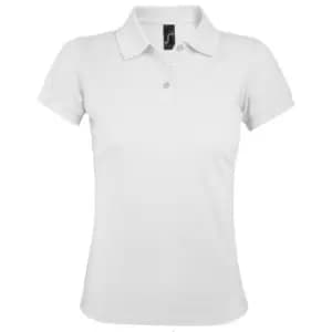 Image of SOLs Womens/Ladies Prime Pique Polo Shirt (XL) (White)
