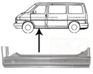 Image of VAN WEZEL Rocker Panel VW 5874101 Foot Board, door sill