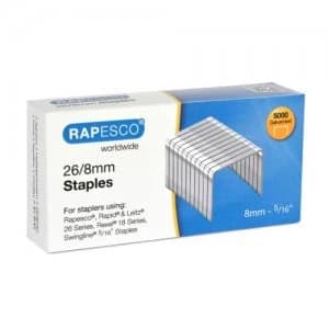 Image of Rapesco 26/8mm Galvanised Staples (Pk5000)