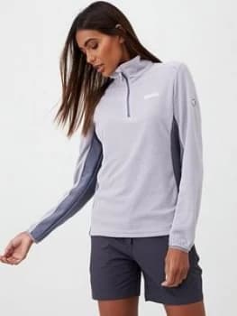Image of Regatta Highton Half Zip Fleece Top - Grey, Size 10, Women