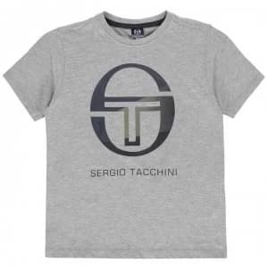 Image of Sergio Tacchini Elbow T Shirt Junior Boys - Grey/Blue