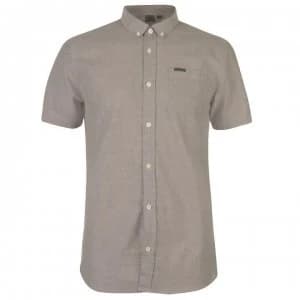 Image of Firetrap Short Sleeve Oxford Shirt Mens - Grey