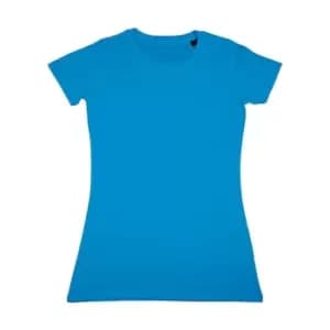 Image of Nakedshirt Womens/Ladies Ruth Organic Cotton Slim Fit T-Shirt (XL) (Atoll)