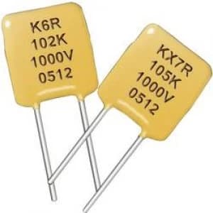Image of Ceramic capacitor Radial lead 47 pF 100 Vdc 5