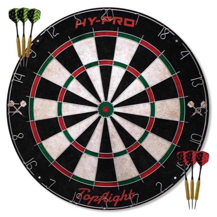 Image of Hy-Pro Hy-Pro Topflight Dartboard With 6x 18g Darts Multi unisex One