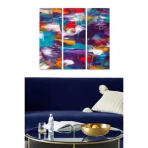 Image of MDF24944263 Multicolor Decorative MDF Painting (3 Pieces)