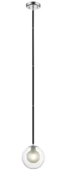 Image of Remy 1 Light Ceiling Light Chrome Black