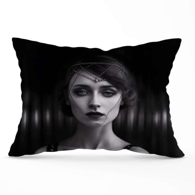 Image of Warren Reed - Designer Edwardian Ballerina Cushions in Black Size: 45cm x 45cm Black Unisex 45cm x 45 cm