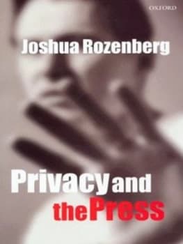 Image of Privacy and the Press by Joshua Rozenberg Hardback